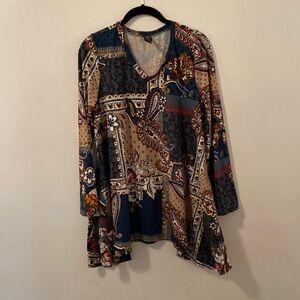 Paisley print top